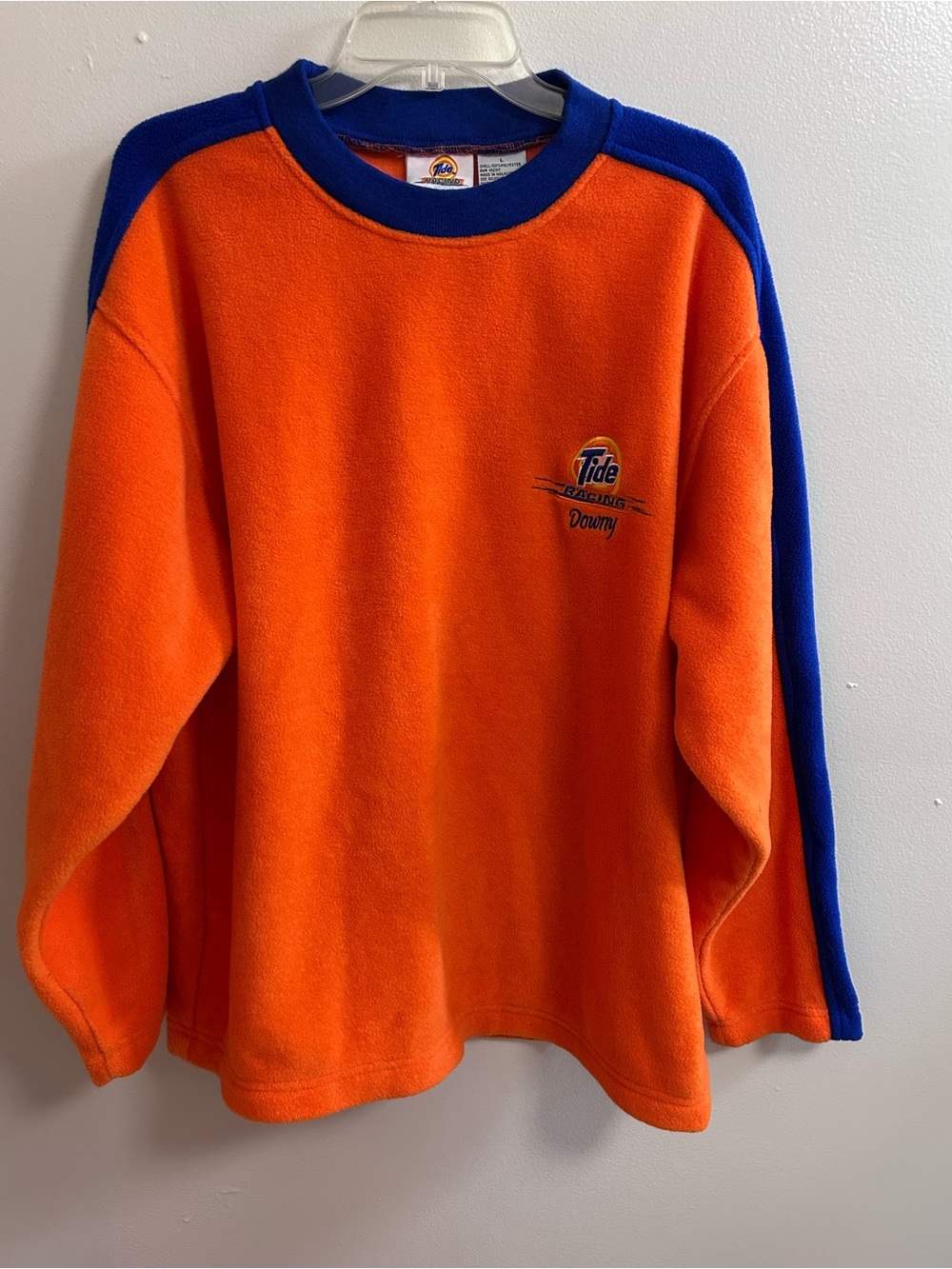 Vintage 90s NASCAR Tide Racing Downy Fleece Crewneck Sweatshirt Size Large